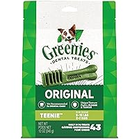 Greenies Original Teenie Natural Dental Care Dog Treats, 12 oz. Pack (43 Treats)