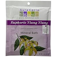 Aura Cacia Euphoric Ylang Ylang Aromatherapy Mineral Bath | 2.5 oz. Packet
