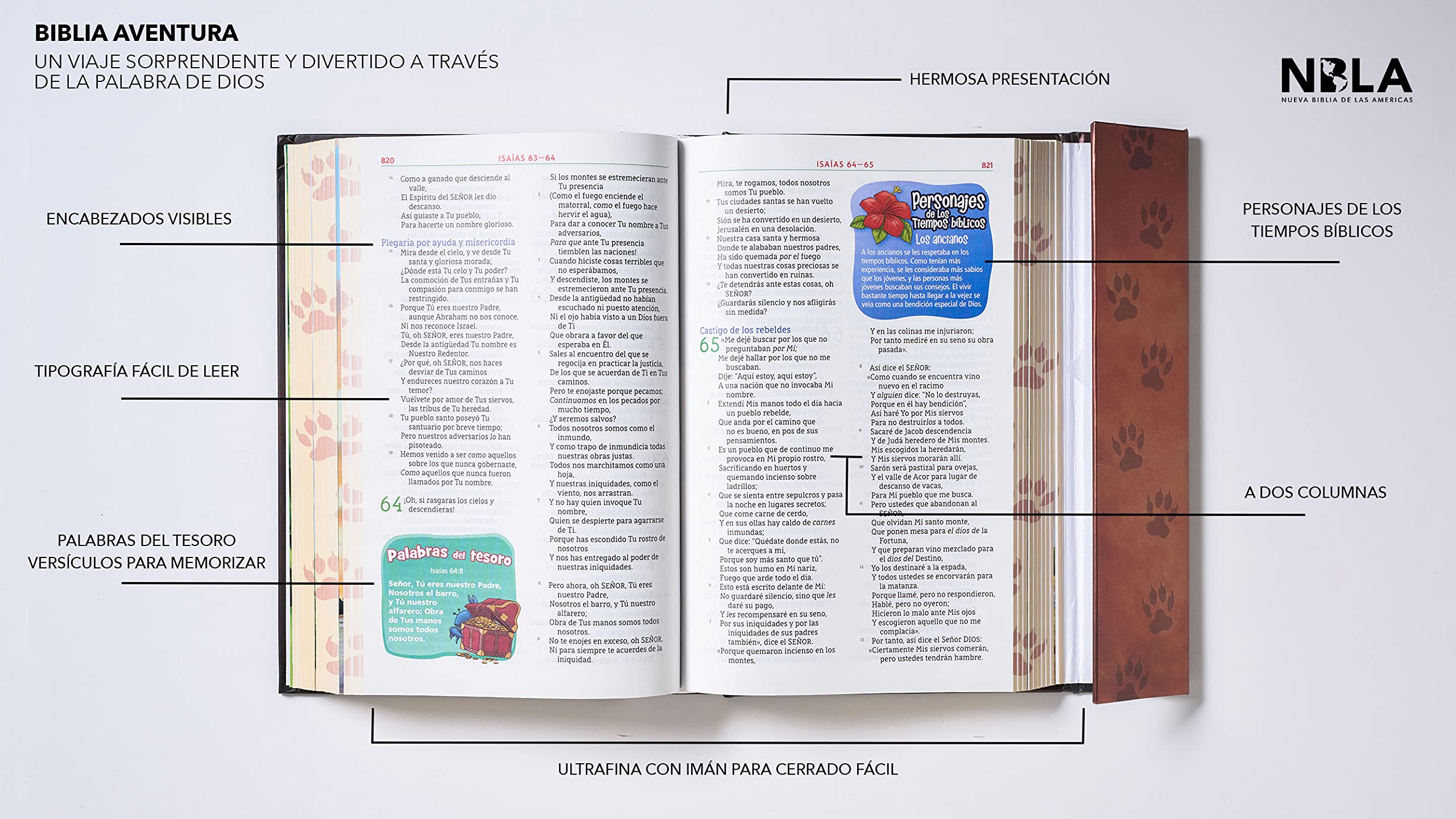 NBLA Biblia Aventura, Tapa Dura, Interior a color, Cierre Magnético (Spanish Edition)