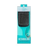 KISS Colors & Care Detangling Two-Tiered Teeth Brush - Reduces Hair Breakage, Double Bristles, Suitable For Wet or Dry Hair, Smooth & Sleek Results, Wide Paddle, Gently Massages the Scalp