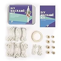 Gift Republic DIY Personalised Macrame Kit Gift Tin, One Size, White