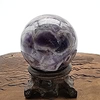 351g Natural Dream Amethyst Ball Carved Crystal Healing