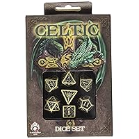 Q-Workshop Celtic 3D Dice Beige/Black (7) Board Game
