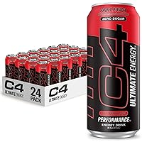 C4 Ultimate Sugar Free Energy Drink 16oz (Pack of 24) | Fruit Punch | Pre Workout Performance Drink with No Artificial Colors or Dyes