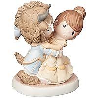 Precious Moments Beauty and The Beast Figurine | Disney Showcase Collection You are My Fairy Tale Come True | Princess Belle and Beast Dancing | Disney Decor