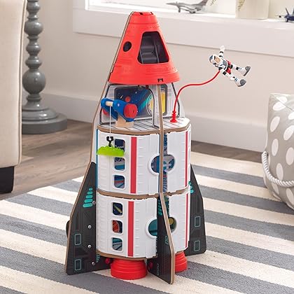 KidKraft Adventure Bound™: Space Shuttle Wooden Play Set with 10 Play Pieces, Astronaut, Robot and Space Rover, Gift for Ages 3+