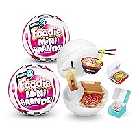 Foodie Series 2 (2 Pack) by ZURU Real Miniature Fast Food Brands Collectible Toy, 5 Mystery Brands for Girls, Teens, Adults, Collectors Perfect Stocking Stuffer and Gift
