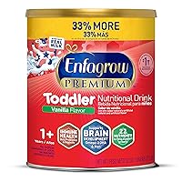 Enfagrow Premium Toddler Nutritional Drink, Natural Vanilla Flavor, Omega-3 DHA for Brain Support, Prebiotics & Vitamins for Immune Health, Non-GMO, Powder Can, 32 Oz (Pack of 1)