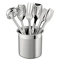 All-Clad Specialty Stainless Steel Kitchen Gadgets 5 Piece Tool Set with Caddy Kitchen Tools, Kitchen Hacks Silver