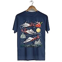 Helicopter T Shirts for Men Women Helicopter Reindeer Santa's Sleigh Pilot Christmas Unisex T-Shirt