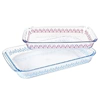 Spice by Tia Mowry Spice Cloves 2 Pack 3.1 QT and 2.3 QT Oven, Dishwasher, and Microwave Safe Borosilicate Glass Bakeware Set
