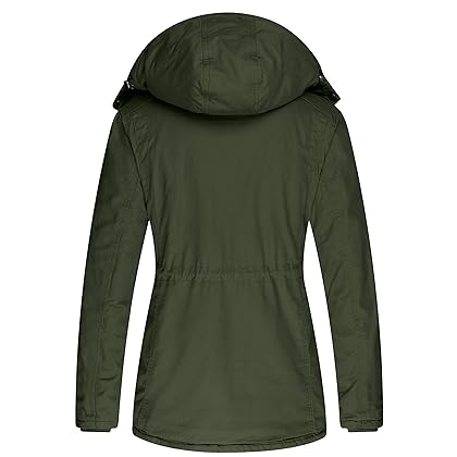 wantdo Women's Winter Thicken Jacket Cotton Coat with Removable Hood
