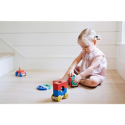 Tegu Swivel Bug Magnetic Building Block Set, Teal & Blue