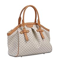 New Signature (Natural) - Ruched Satchel with Buckle Stn-20252
