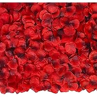3200 Pcs Artificial Rose Petals for Romantic Night, Fake Rose Flower Petals for Wedding, Party, Valentines Day Decorations for The Home (Dark Red)