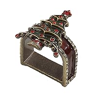 Jeweled Christmas Tree Napkin Ring (Set of 4)