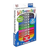 The Pencil Grip Kwik Stix Solid Tempera Paints, Thin Stix Paint Pens, Super Quick Drying, 12 Classic Colors for Children - 12 Pack - TPG-608