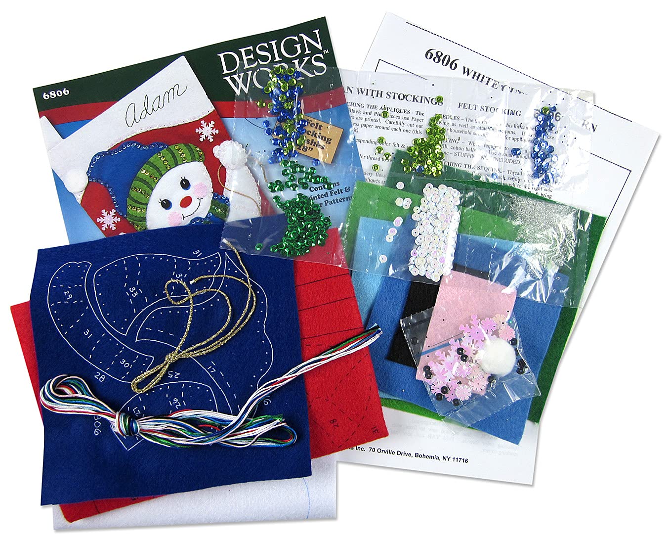 Design Works Crafts Felt Stocking Kit, Various