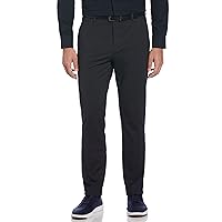 Perry Ellis Men's Very Slim Fit Flat Front Stretch Knit Suit Pant, Dark Sapphire, 33W x 32L