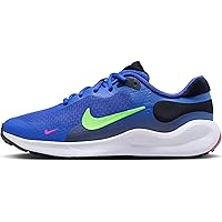 Nike Revolution 7 Big Kids' Running Shoes (FB7689-500, Light Ultramarine/Dark Obsidian/White) Size 1