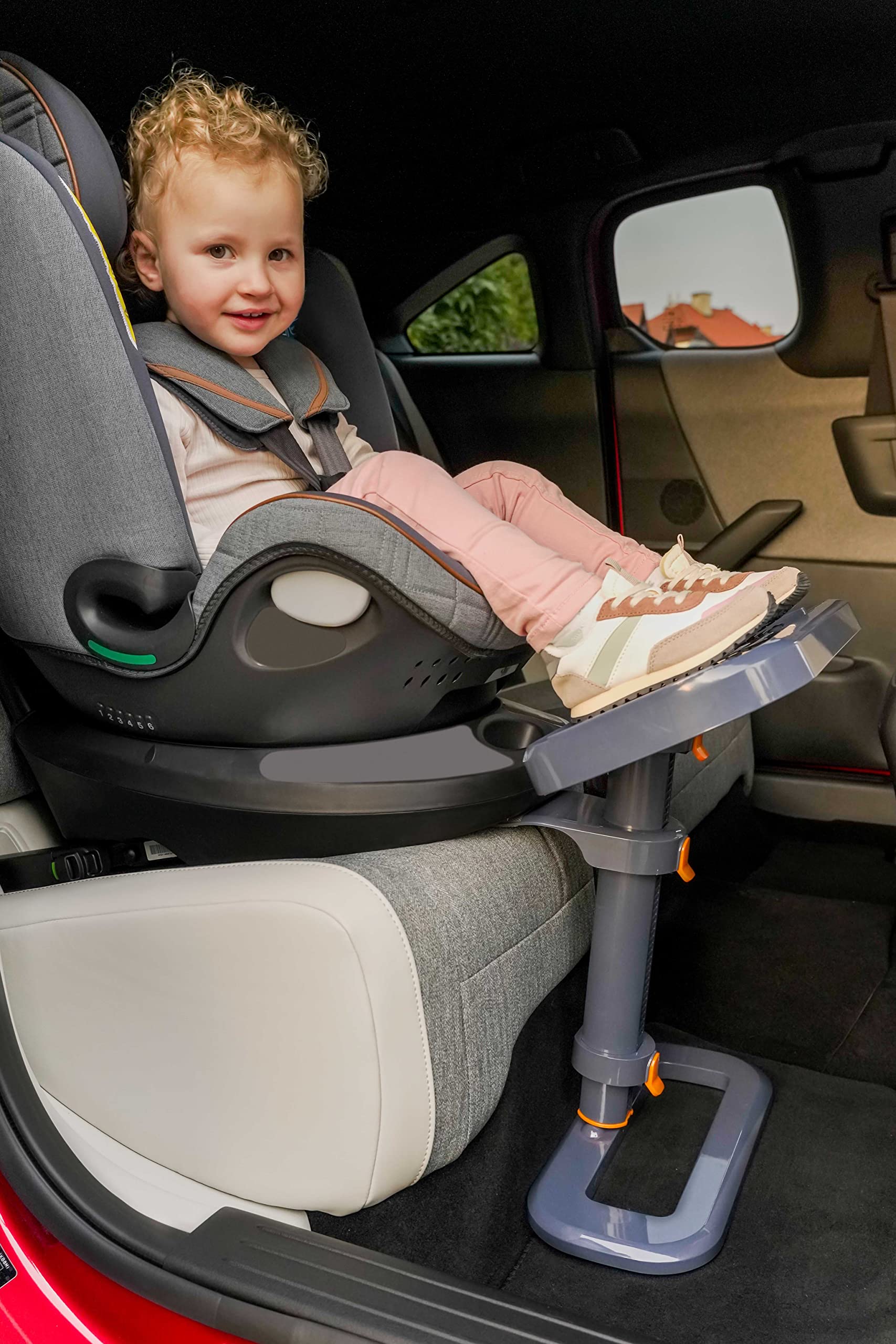Kneeguard Kids Car Seat Foot Rest for Children and Babies. Footrest is Compatible with Toddler Booster Seats for Easy, Safe Travel. Great Travel Accessory for Easy Travel. (Latest Version)