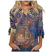 Ruffle Sleeves Gym Tops V Neck Retro Floral Womens Tees Loose Fit Floral Graphic Hide Belly Half Sleeves Tshirt &