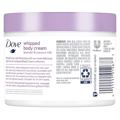 Dove Whipped Lavender and Coconut Milk Body Cream 10 oz