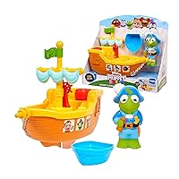 Just Play Disney Junior Muppet Babies Tub Time Cruiser with Kermit the Frog Figure, Bath Toy Boat, Officially Licensed Kids Toys for Ages 3 Up