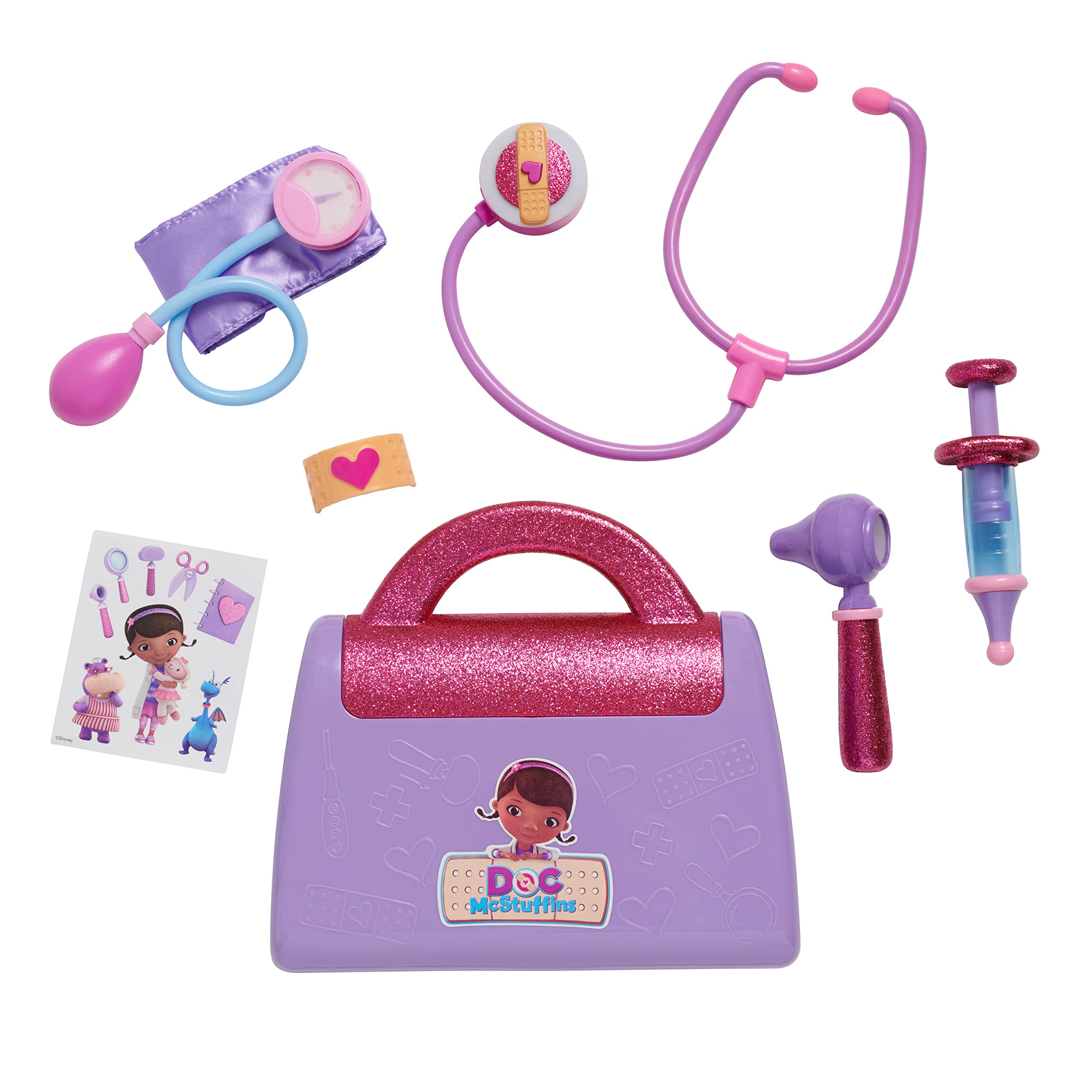 Disney Junior Doc McStuffins Doctor's Bag Set, Officially Licensed Kids Toys for Ages 3 Up, Gifts and Presents, Amazon Exclusive