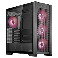 ASUS TUF Gaming GT302 ARGB ATX Mid-Tower Case Four 140 x 28 mm ARGB Fans for high Airflow and Static Pressure, Interchangeable Side Panel, Detachable top Panel, Hidden-Connector Motherboard Support
