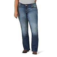 Wrangler Women's Retro Mae Plus Size Mid Rise Stretch Boot Cut Jean