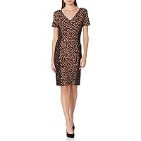MILLY Women's Animal Print Fitted Dress