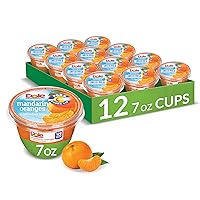 Dole Fruit Bowls Mandarin Oranges in 100% Juice Snacks, 7oz 12 Total Cups, Gluten & Dairy Free, Bulk Lunch Snacks for Kids & Adults