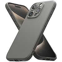 Ringke Onyx [Feels Good in The Hand] Compatible with iPhone 15 Pro Case, Anti-Fingerprint Technology Prevents Oily Smudges Non-Slip Enhanced Grip Precise Cutouts for Camera Lenses - Gray