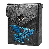 Blue Dragon Deck Box/Deck Case - Built in Belt Loop/Clip - Hard Shell Faux Leather - Compatible with Yu-Gi-Oh, MTG, CFV, Digimon, F&B and other Trading Card Games