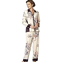 Jewel Garden Women's 100% Silk Pajama, Sonnet, L