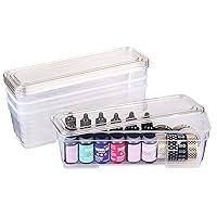 ArtBin 6971AG XL Bins with Lids 4-Pack, [4] Extra Long Art & Craft Organizer Boxes, Clear
