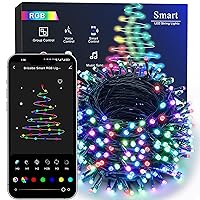 Brizled Smart Christmas Lights, 196ft 600 LED Smart WiFi Color Changing String Lights App Controlled, RGB Christmas Tree Lights Work with Alexa & Google Home for Halloween Indoor Outdoor Decor