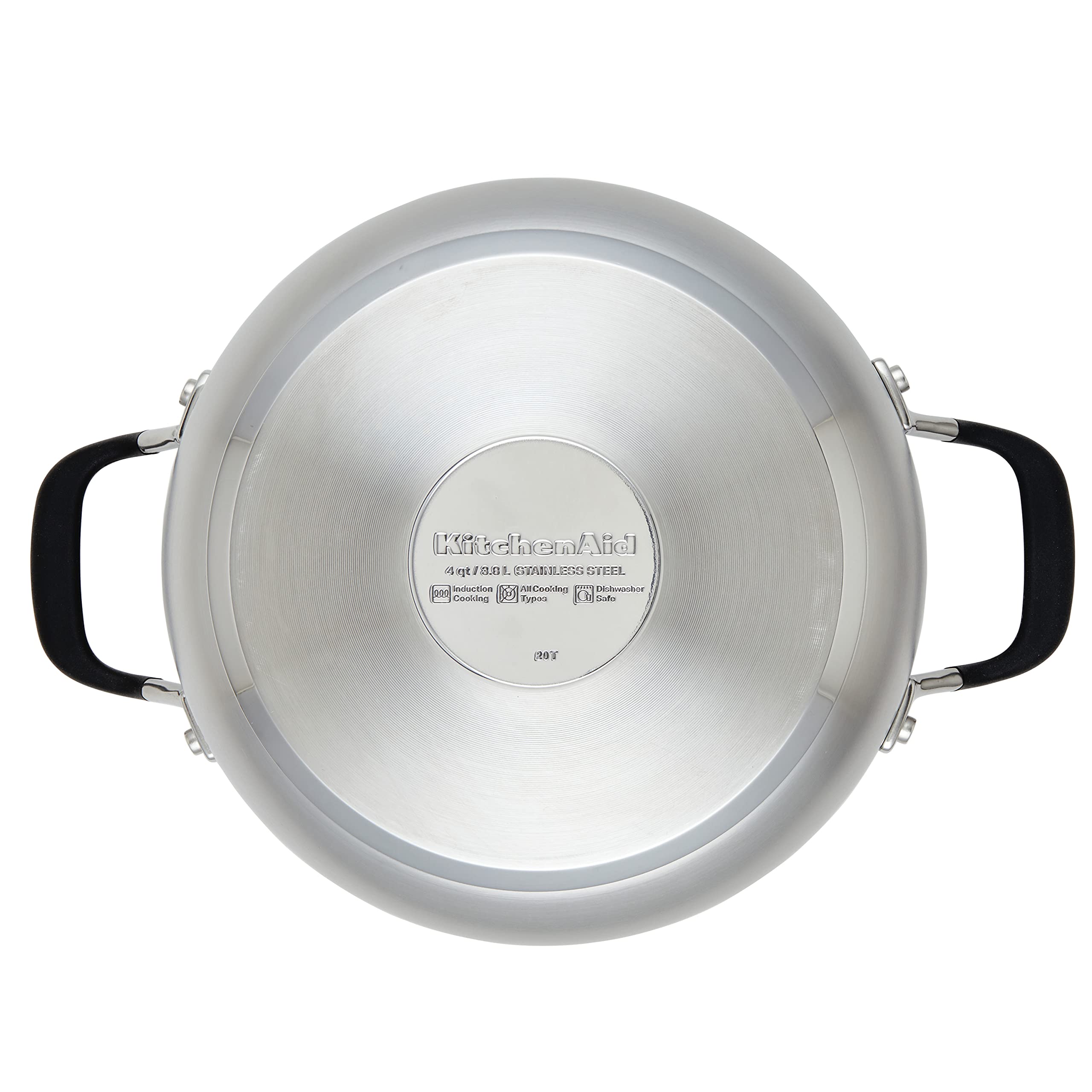 KitchenAid Casserole with Lid, 4 Quart, Brushed Stainless Steel