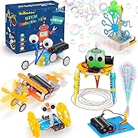 STEM Science Robotics Kit 6 Set Electronic Science Experiments Projects Activities for Kids DIY Engineering Building Kit Age 8-12 Motor Robot Toy for 6 7 8 9 10 12+ Year Old Boys Girls Easter Gift