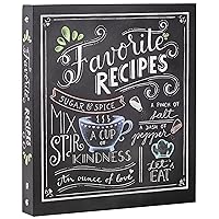 Deluxe Recipe Binder - Favorite Recipes (Chalkboard) - Write In Your Own Recipes