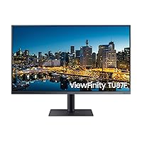 Samsung TU87F Series 32-Inch Viewfinity 4K UHD Pro Monitor, VA Panel, 60Hz, 5ms, HDR10, sRGB, HDMI, Dual 4K Display, Fully Adjustable Stand, Eye Saver Mode (LF32TU874VNXGO) Dark Blue Gray
