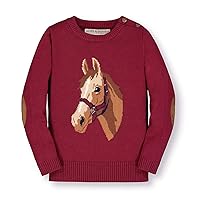 Hope & Henry Girls' Intarsia Horse Sweater