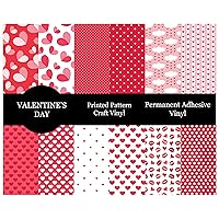 Valentines Day Vinyl Permanent Adhesive Craft Vinyl Bundle 4 Sheets 12 X 12