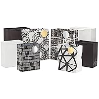 Hallmark Assorted Black and White Gift Bags (8 Bags: 4 Medium 9