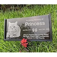 Customized Memorial Stone Plaque for Human,Pets,Dog,Cat, Personalized Engraved Gravestone for Lost Loved One,Mini Tombstone,Temporary Grave Marker for Cemetery (for Pet)