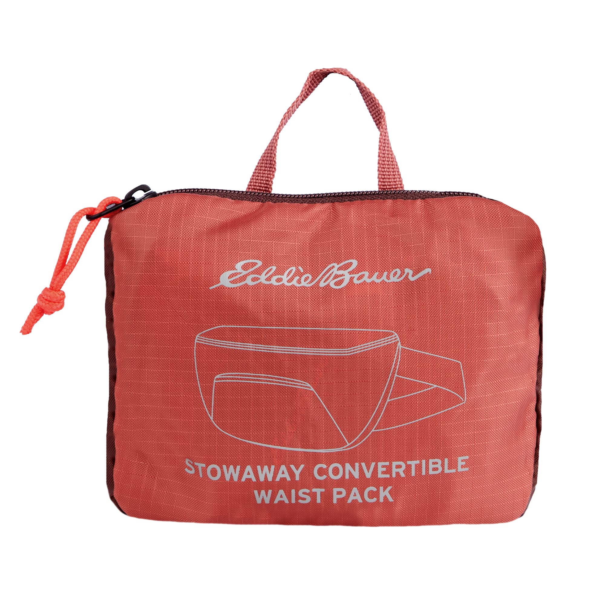 Eddie Bauer Stowaway Packable Waistpack-Made from Ripstop Polyester with 2 Secure Zip Pockets