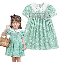 Curipeer Toddler Girl Dress Summer Floral Dresses for Girls Short Sleeve Playwear Sundress