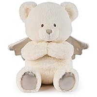 GUND Baby Angel Bear with Wings, Spiritual Teddy Bear with Chime Sound, Sensory Toy for Babies and Newborns, White, 9”