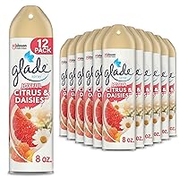 Glade Air Freshener, Room Spray, Joyful Citrus & Daisies, 8 Oz, 12 Count